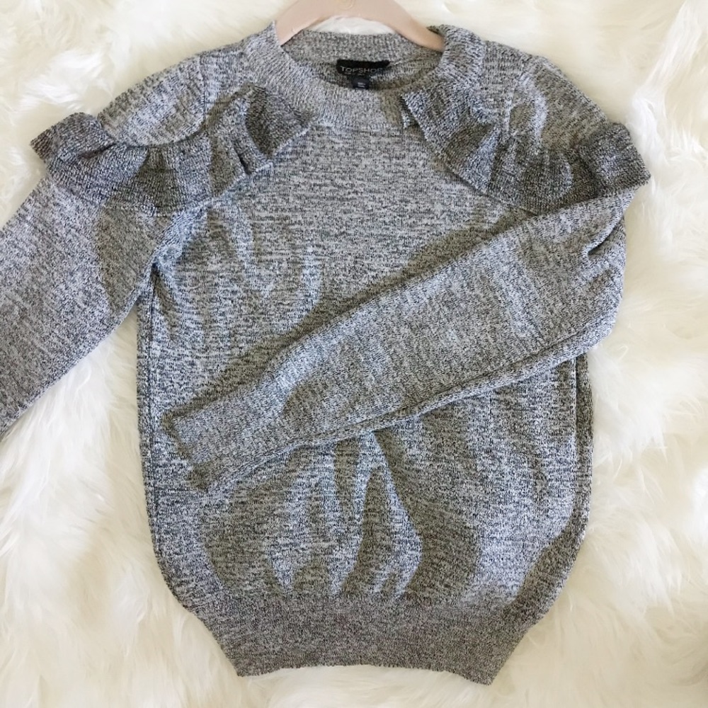 Topshop Ruffle Sweater - Picture 2 of 2